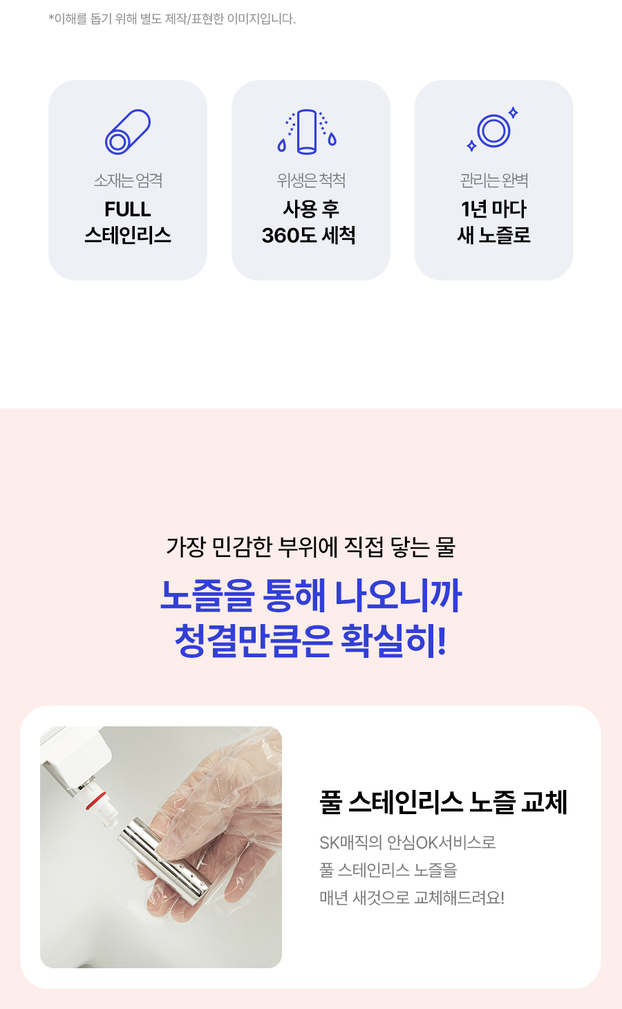 SK매직 BID-F17D SK매직X위글위글 풀스텐 스파 비데 상세이미지 11