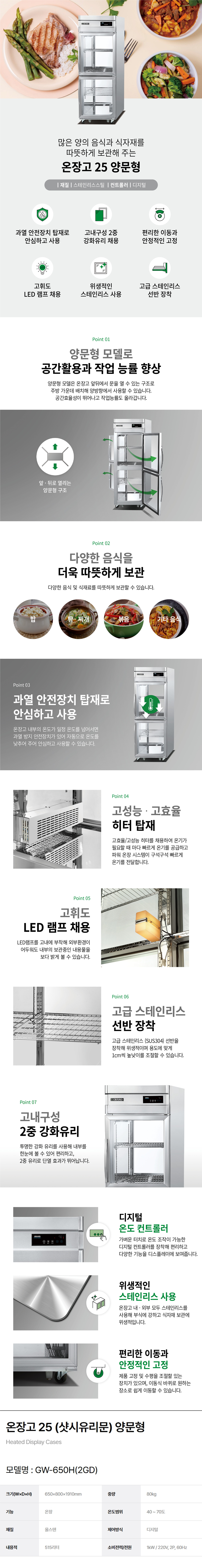 동양렌탈 GW-650H(2GD) 그랜드우성 25박스 업소용 건조 보온 보온용기 온장고 보온고 GW-650H(2GD) 상세이미지 1
