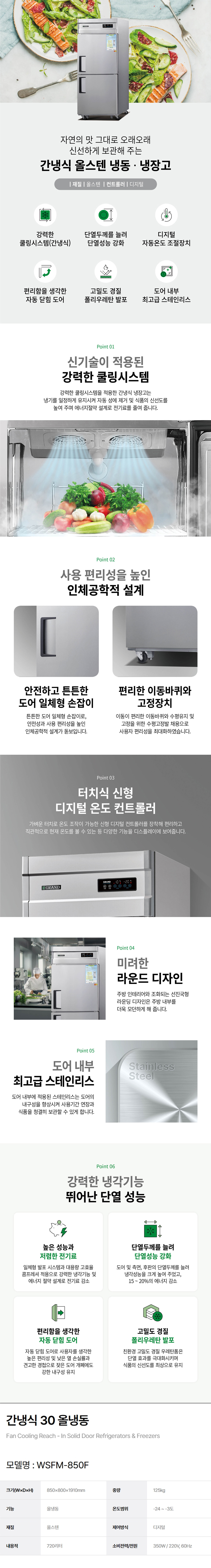 WSFM-850F_그랜드우성 30박스 업소용 냉동고 냉장고 간냉식 올냉동 올스텐_0번째 상세정보 동양렌탈 WSFM-850F 그랜드우성 30박스 업소용 냉동고 냉장고 간냉식 올냉동 올스텐 상세이미지 1
