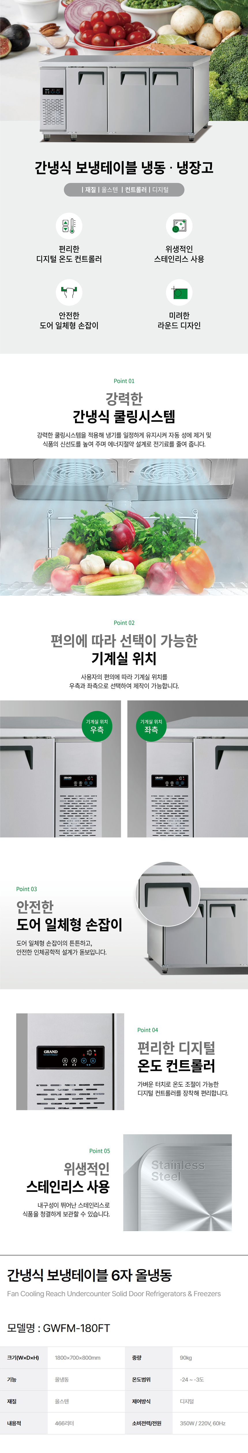 GWFM-180FT_그랜드우성 6자 업소용 간냉식 올냉동 보냉테이블 냉장고_0번째 상세정보 동양렌탈 GWFM-180FT 그랜드우성 6자 업소용 간냉식 올냉동 보냉테이블 냉장고 상세이미지 1