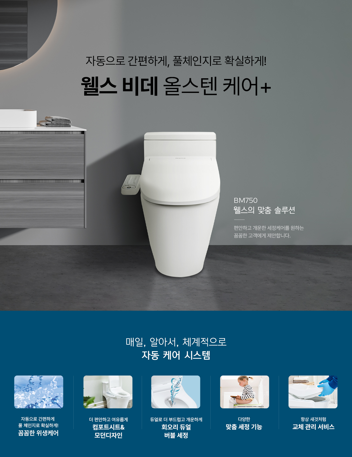 교원웰스 BM750RWA+홈케어추가 웰스 비데 올스텐 케어+ 상세이미지 2
