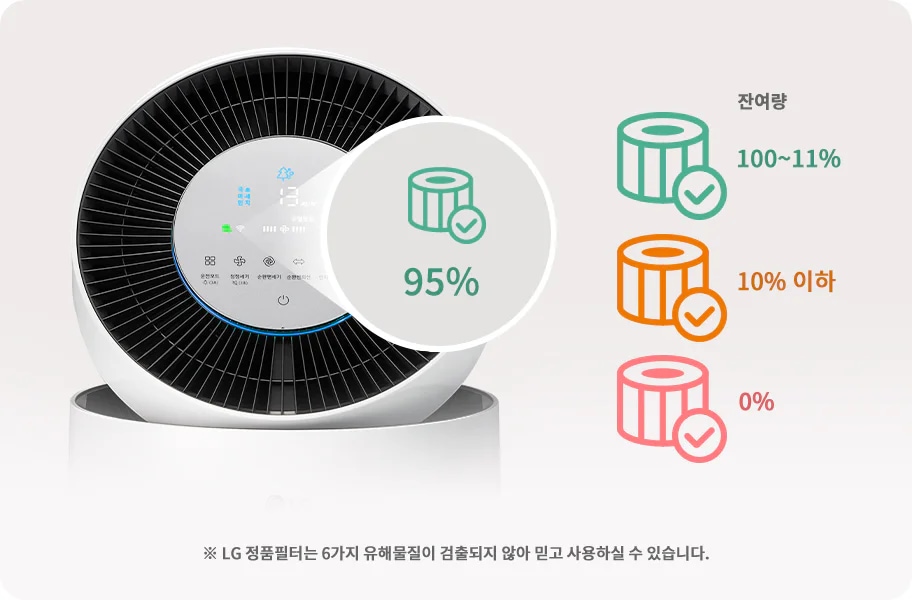 LG전자 as285dwwa LG 퓨리케어 AI 360˚ 공기청정기 플러스 상세이미지 11