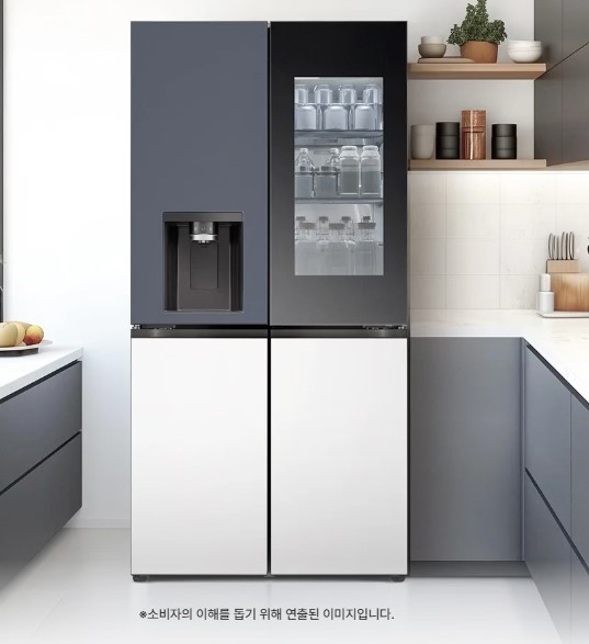 LG전자 W826MNQ492S LG 디오스 AI 오브제컬렉션 STEM 얼음정수 냉장고 (노크온 매직스페이스) 817L 제품 이미지
