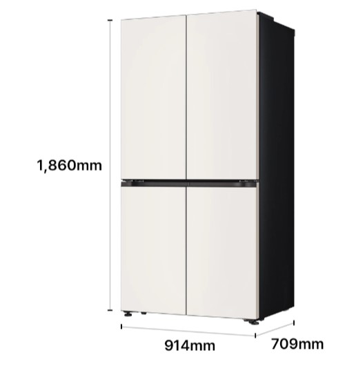 LG전자 G646MEE032 LG 디오스 AI 오브제컬렉션 냉장고 Fit & Max 650L 제품 이미지 2