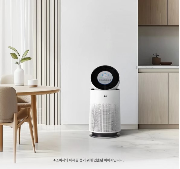 LG전자 AS195DWWAM.AKOR2 LG 퓨리케어 AI 360˚ 공기청정기 플러스 + 무빙휠 세트 61.2㎡ 제품 이미지