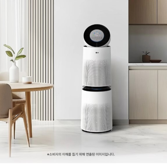 LG전자 AS285DWWAM.AKOR2 LG 퓨리케어 AI 360˚ 공기청정기 플러스 + 무빙휠 세트 97㎡ 제품 이미지