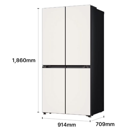 LG전자 G646GBB081 LG 디오스 AI 오브제컬렉션 STEM 베이직 냉장고 Fit & Max 635L 제품 이미지 2