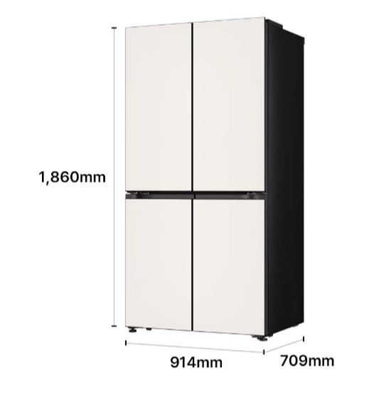 LG전자 G646GBB091 LG 디오스 AI 오브제컬렉션 STEM 베이직 냉장고 Fit & Max 635L 제품 이미지 2