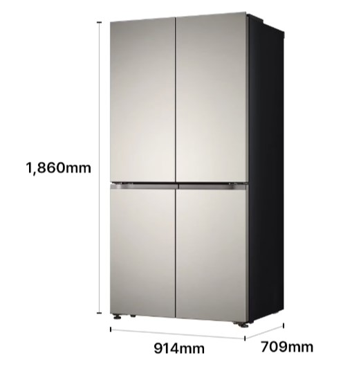 LG전자 G646SLL091 LG 디오스 AI 오브제컬렉션 STEM 베이직 냉장고 Fit & Max 635L 제품 이미지 2